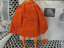 ORANGE GATHERED SKIRT MAIN BK